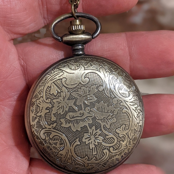 Nightmare Before Christmas Pocket Watch Antique Bronze Jack Skellington - Picture 3 of 3